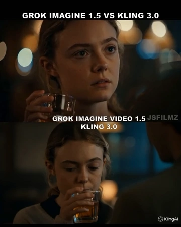 Grok Imagine Video 1.5 vs Kling 3.0 — vista previa del vídeo