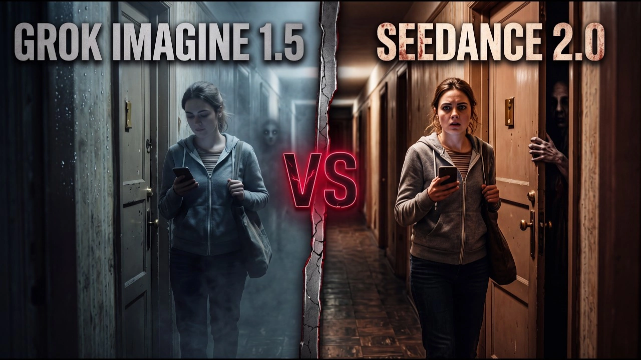 Grok Imagine 1.5 vs Seedance 2.0: AI Horror Video Challenge — vista previa del vídeo